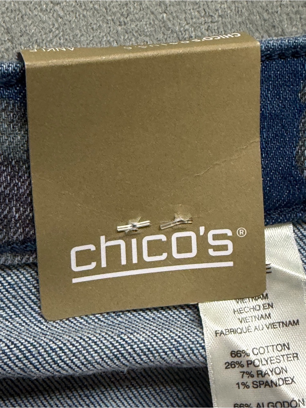 Chico's Floral Paisley Jeans Womens 0.5 (6) Girlfriend Slim Ankle Stretch NWT - Picture 8 of 16